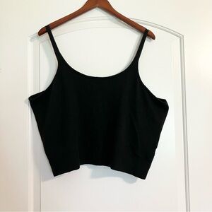 Old Navy Cozy Cropped Sweater Tank Top Black Women’s Sz XXL